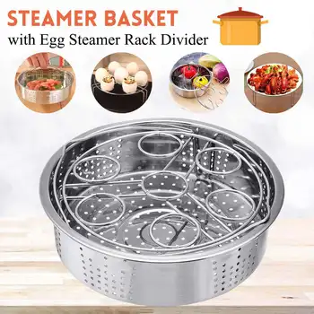 

Steamer Basket with Egg Steamer Rack Divider Trivet Accessories for Instant Pot