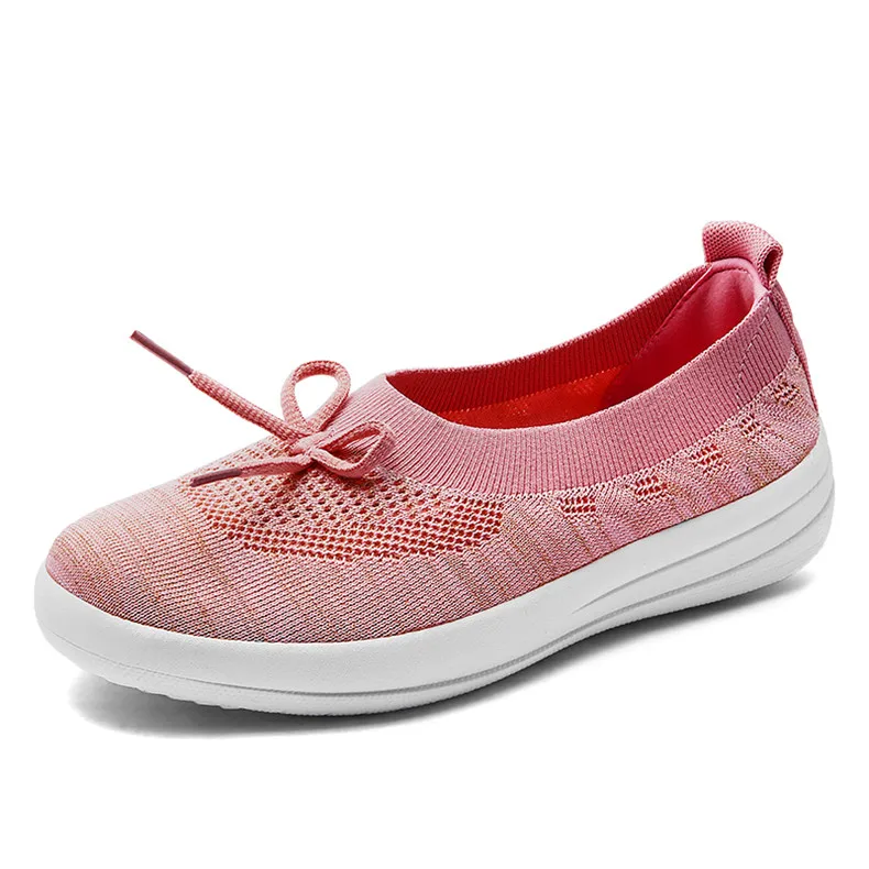 STS Brand 2019 New Spring Women Sneakers Shoes Flat Slip On Platform Sneakers For Women Black Breathable Mesh Sock Sneakers Shoe (14)