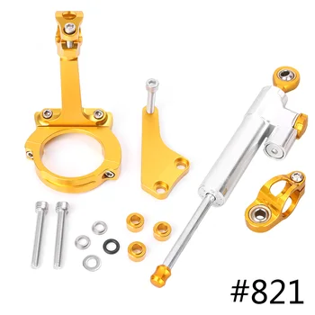 

For Kawasaki ER6N Steering Damper Stabilizer w/ Bracket Set Saftety Control 2006-2008 Anodized Aluminum Motorcycle Parts