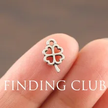 100 шт античное серебро мини 4 листа клевера Подвески Diy ожерелье браслет ювелирных изделий A1011