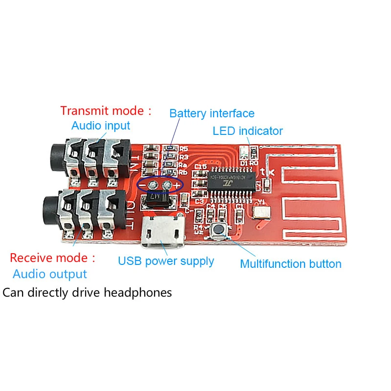 Плата приемника Bluetooth передатчика Stereo 4 2 модуль гарнитуры для усилителя звука