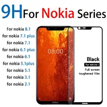 9H מסך מגן עבור Nokia 8.1 מלא HD מזג זכוכית noki 2.1 3.1 5.1 6.1 7.1 8.1 בתוספת גלאס סרט x 2 3 5 6 7 2018X7x6x5(China)