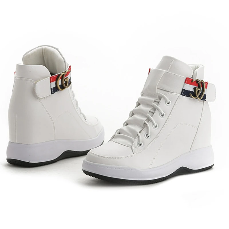 

Luxury Brand Off Black White Woman Shoes Platforms Increased Internal Women Shoes Sneakers