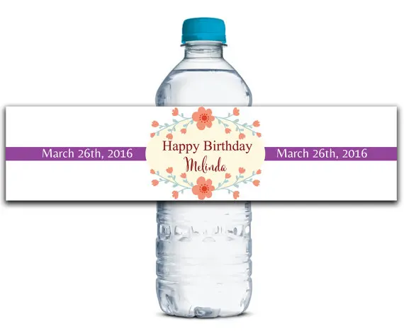 water bottles labels for wedding