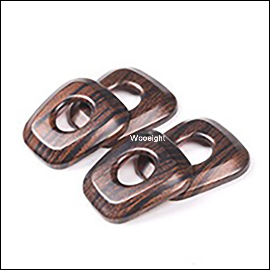 Wooeight 4Pcs Wooden Texture Car Interior stying Door Lock Knob Cover Trim Pin Ring Cover Fit BMW X1 F48 2016 2017 2018 2019 (4)