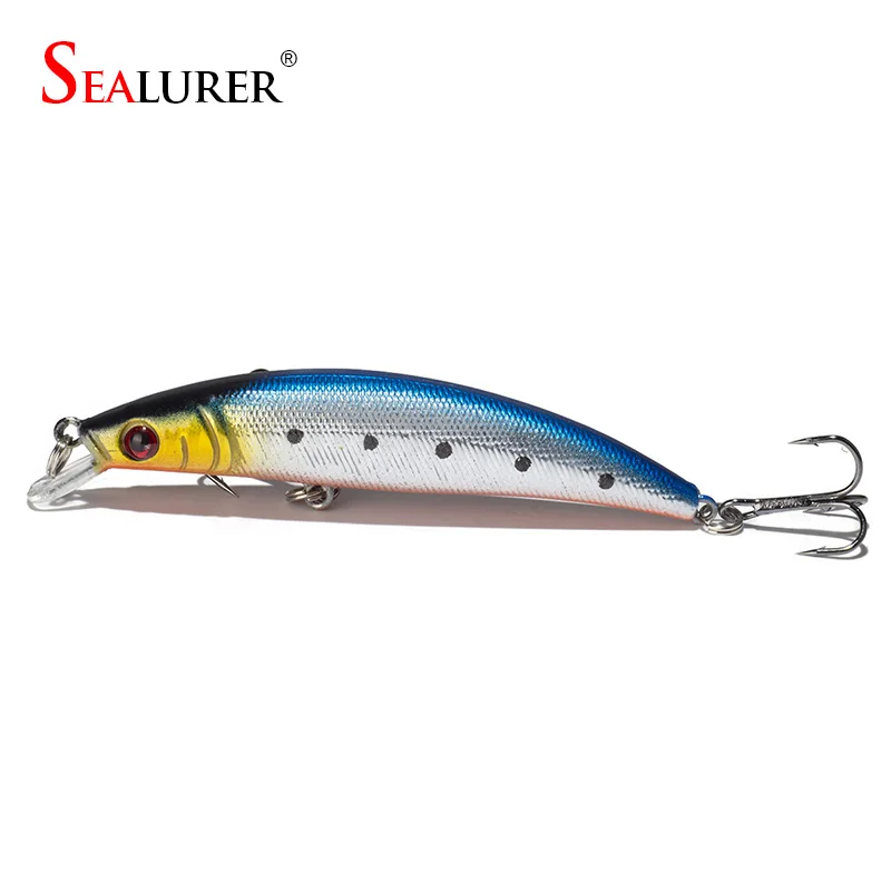 Бренд sealurer Рыболовная Приманка Minnow 8 см 7 5 г 3D глаза пластиковая искусственная