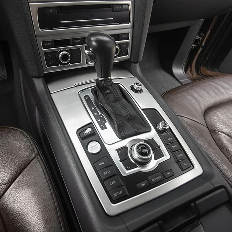 Обложка коробки переключения передач центральной консоли 2 шт. для Audi Q7 2008 2015 LHD из
