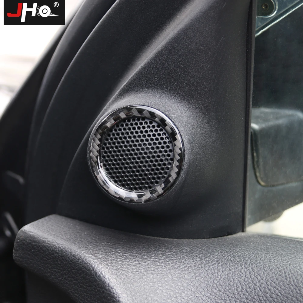 1PCS Carbon Fiber Dashboard Speaker Cover Trim For 2014-2018 Jeep Grand Cherokee
