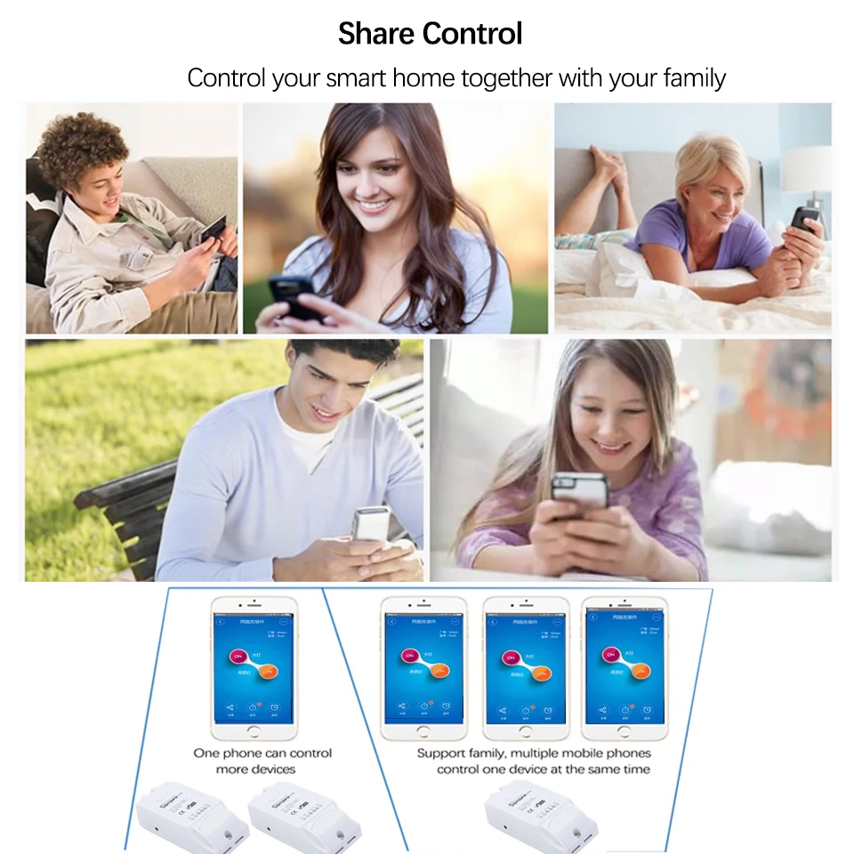 share control smart wifi dual switch