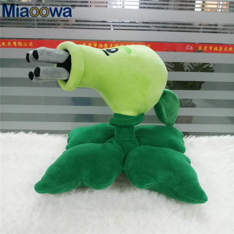 Miaoowa 1pc 12inch 30cm Lovely Plant Vs Zombies PopCap Gatling Peashooter Plush Toys Kawaii Children Gift Cartoon Figure Dolls