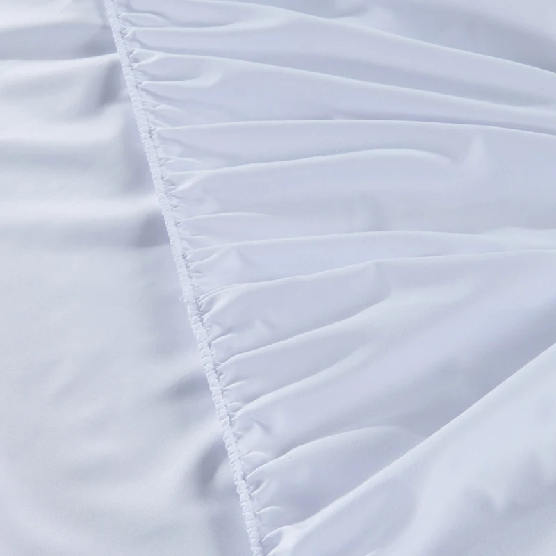 High Quality Fitted Sheet Solid Color Mattress Cover With Elastic Band Bedsheet Single Double Queen Size Fitsheet 4