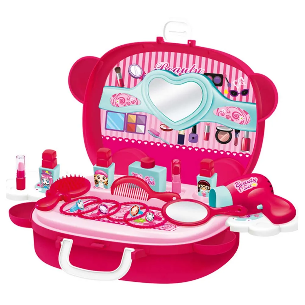 Girl Make Up Set Toys Pretend Play Real Life Cosmetic Bag Beauty Hair