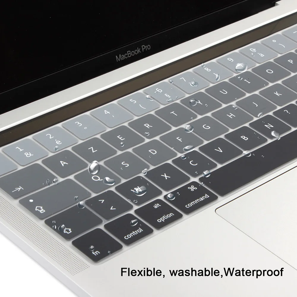 Ультратонкий силиконовый защитный чехол для клавиатуры EURO AZERTY 2019 Macbook Pro 13 15 Touch Bar