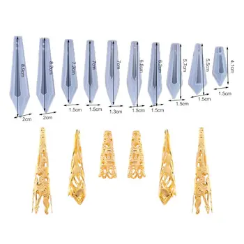 

1 Set DIY Handmade Pendant Jewelry Mold UV Resin Epoxy Mould Crafts Making Soft Silicone Molds Gifts