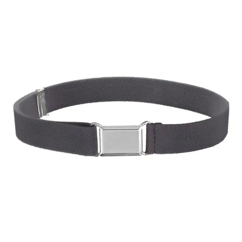 Kids Toddler Belt Elastic Adjustable Stretch Unisex Belts Silver Square Buckle waistband Belt For child 40FE122