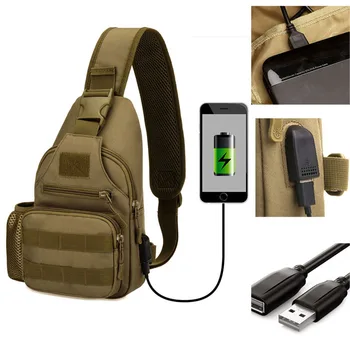 

NEW USB interface Charge Crossbody Sling Chest Bag for Men Casual Travel Shoulder Bag for Men's Fashion Single Rucksack
