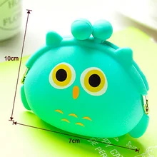 Kawaii Сова 10*7 см, силиконовая сумка для монет, кошелек и Карманный Кошелек для ключей, чехол, сумка, детский подарок, кошелек для монет