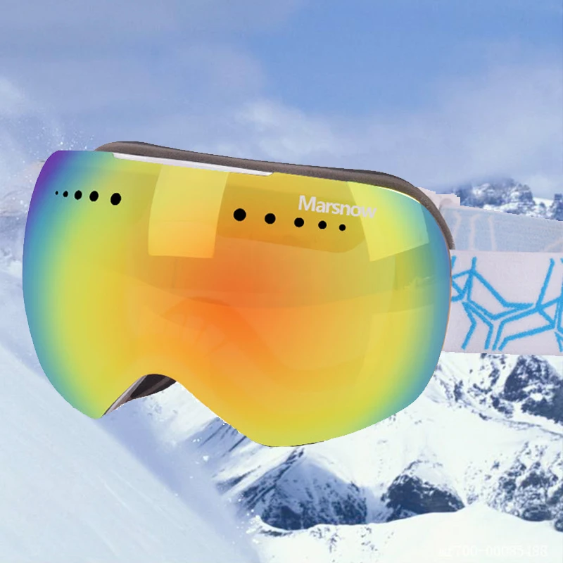 

Professional Men Ski Goggles for Snowboard Snowmobile Winter Anti-fog Ski Glasses Mask Women UV400 Eyewear Double Coating Lenses