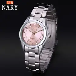 2018 Мода Часы Для женщин Nary Лидирующий бренд Нержавеющая сталь кварцевые Для женщин часы Женева женский часы relojes mujer