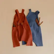 Повседневные детские комбинезоны на лето и осень, Корейская одежда для мальчиков и девочек