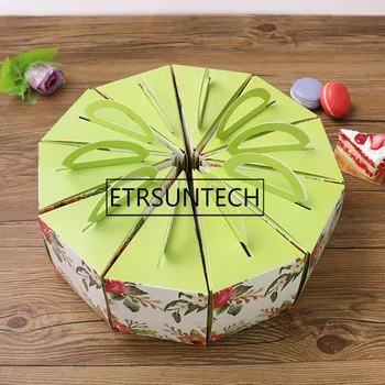 

200pcs flower decoration triangle cake box cheese cake dessert packing boxes mousse box favors gift package supply