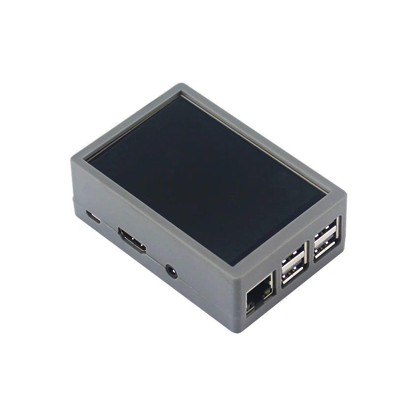 Для Raspberry Pi 3 сенсорный экран 3,5 дюймов TFT lcd 480*320 GPIO дисплей монитор с ABS Чехол Коробка для Raspberry Pi 3 Model B Plus - Цвет: Gray
