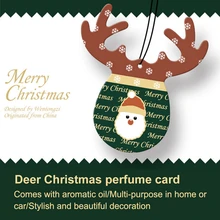 Автомобильный освежитель воздуха в форме оленя, автомобильный освежитель воздуха для Счастливого Рождества, Подарочный ароматизатор, автомобильный парфюм, авто украшение
