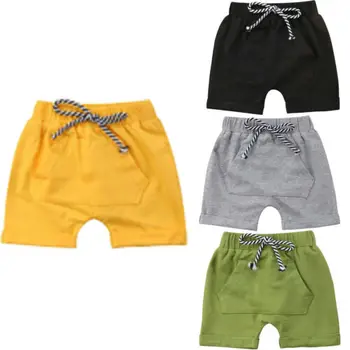 

Kids Baby Boy Girl Casual Shorts Toddler Infant Solid Color Harem Jogger Trouser 1T-5T 2019 New Hot Sale