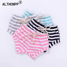 Для маленьких девочек летняя одежда футболки для девочек ясельного возраста Повседневное полосатый Короткие шорты пляжная одежда шорты для маленьких девочек