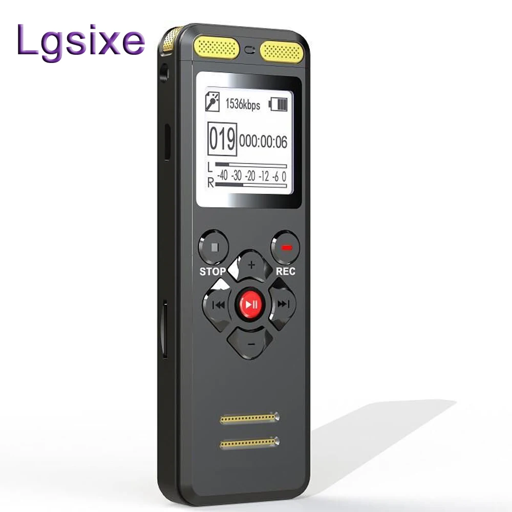 

ixe Digital Voice Recorder 8GB 1,536Kbps Voice Recording Device with Double Microphone MP3 Player TF Card to 64GB