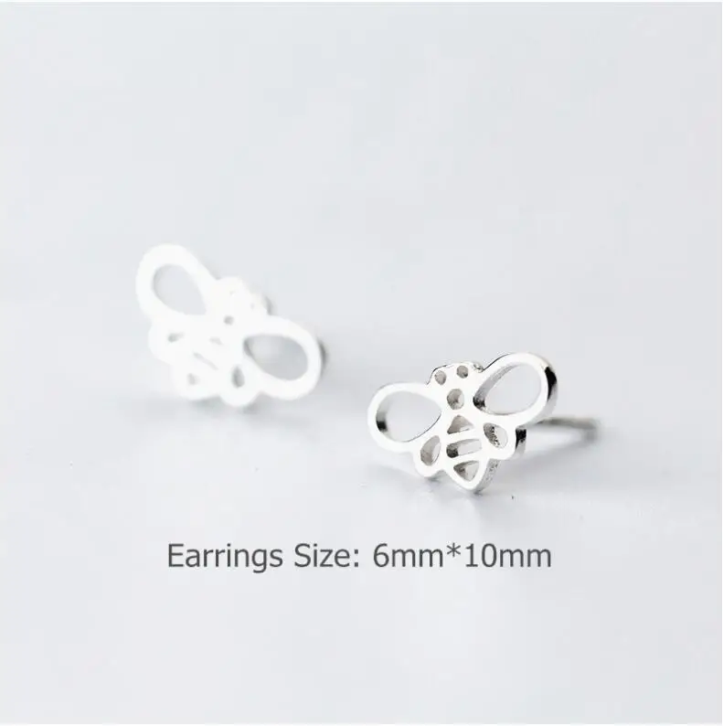 

Promotion Fashion Dainty Minimalist Hollow Bee Earrings Simple Cute Ear Studs Mujeres moda Bijoux Jewelry Stud Earrings E5055