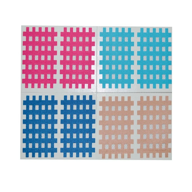 

2/4/6/9sheets/lot High Quality Spiral Cross Kinesiology Tape 5cm*6cm Physical Therapy Cross Tape