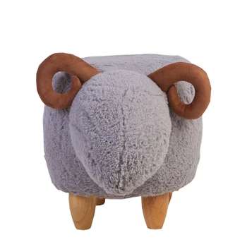 

Nordic Shoes Bench Creative Furniture Door Shoes Low Stools Solid Wood Storage Lamb Animal Children's Room Sofa Bench