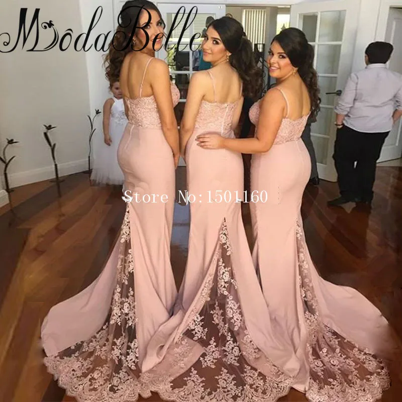 Dusty Pink font b Bridesmaid b font font b Dresses b font Spaghetti Straps Top Lace