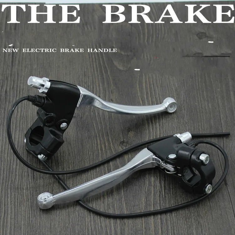 

Disassembly Type Electric Vehicle Scooter Brake Lever Handle Brake Handle with Line Thickened All Aluminum White