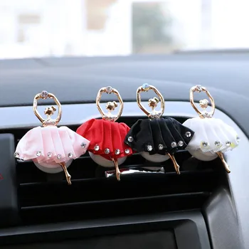 

Auto Universal Air conditioning Outlet Clip Air freshener Ballet Girl Accessories Diffuser Supplement Lavender Perfume Scent