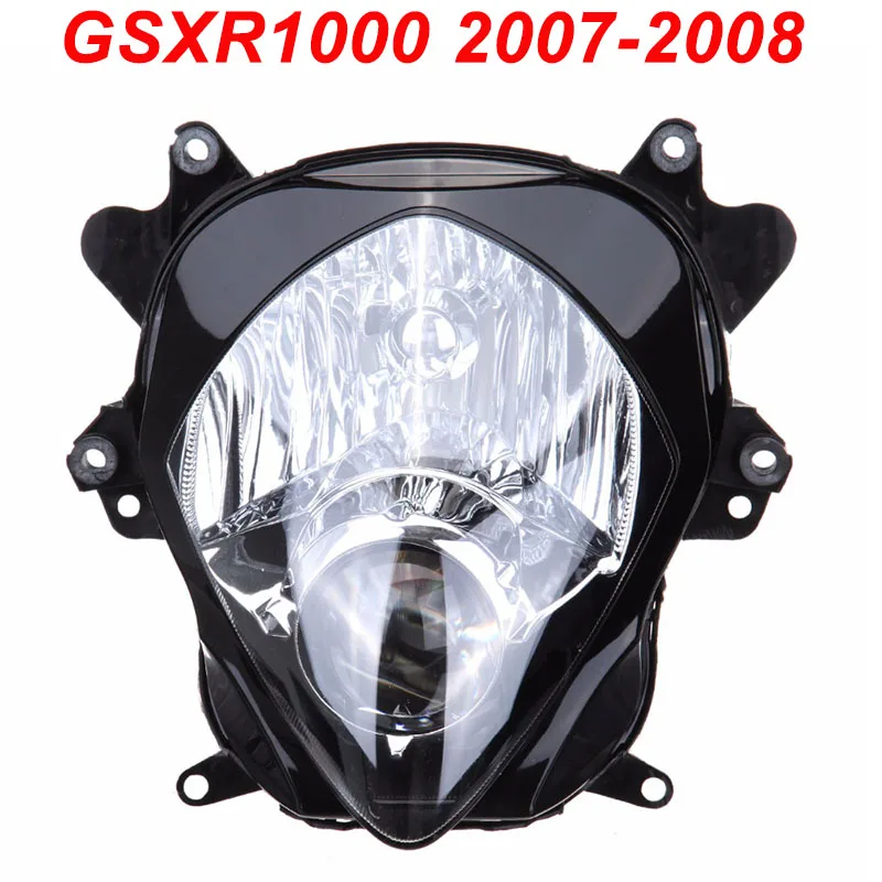 

For 07-08 Suzuki GSXR1000 GSXR 1000 Motorcycle Front Headlight Head Light Lamp Headlamp CLEAR 2007 2008