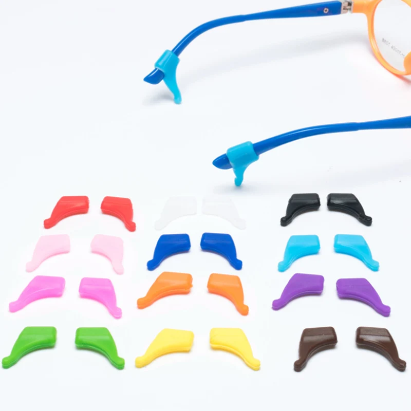 4 Pairs Soft Anti Slip Silicone Holder for Glasses Ear Hook Sleeve Retainer Eyeglass Eyewear Sunglasses Grip Temple Tip Sports