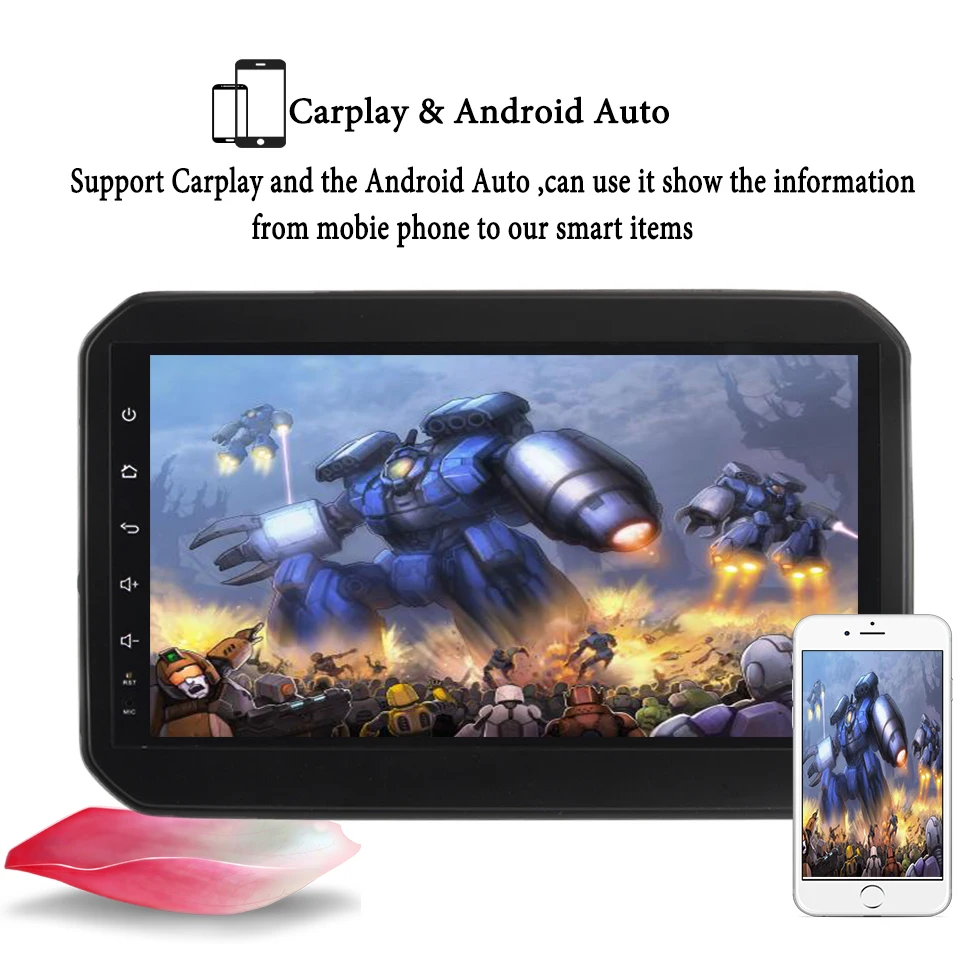 Discount Car Multimedia Stereo Radio Audio DVD Player Android 9.1 GPS Navigation For Suzuki IGNIS 2017 2018 Gps navigation System Carplay 5