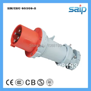 

Nylon 66 400V 63A Power Plug 4P Waterproof CE Approval Industrial Plug