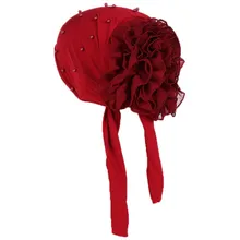 Модная шапка, 1 шт., Женская индийская шапка, мусульманские гофрированные раковые головные уборы при химиотерапии, Шапка-бини, шарф, тюрбан, головной убор, шапка oct30