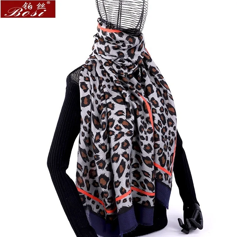 Шарф sjaal luipaard, шали с принтом, теплый хлопковый хиджаб, женское Модное пончо, sjaal, большие размеры, роскошный бренд, длинные шарфы, большой шарф, новинка - Цвет: 4