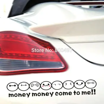 

10 x Car Styling Cute Big Hero 6 Baymax Money Money Come to Me Car Sticker for Toyota Tesla Chevrolet Volkswagen Hyundai Lada