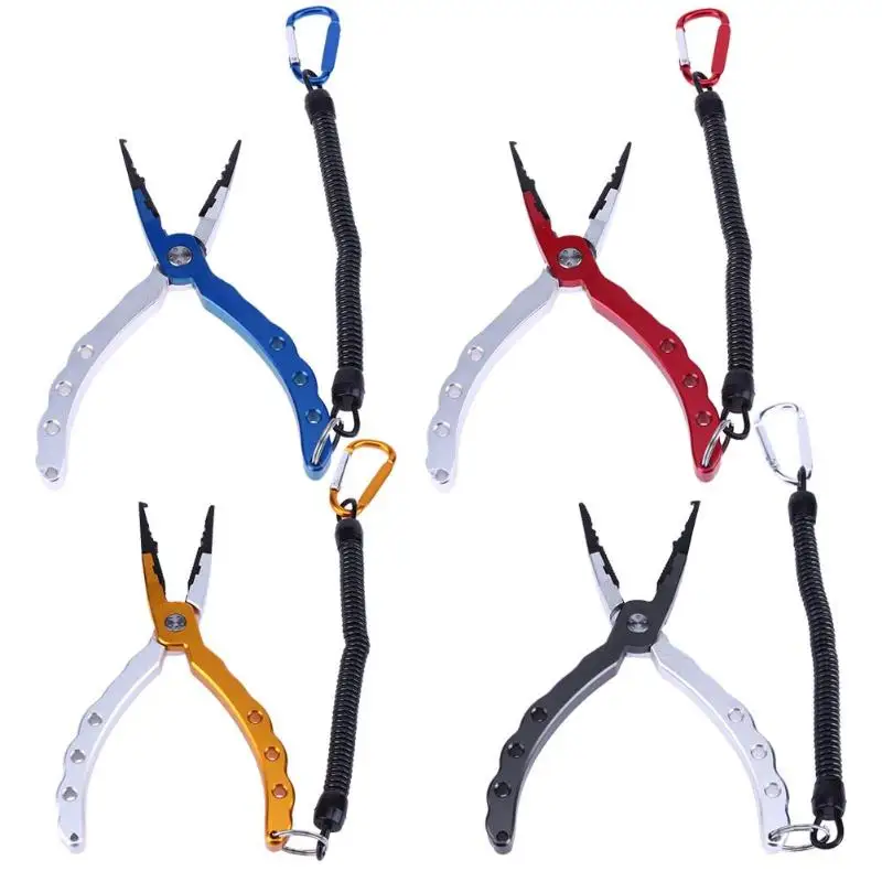 

Multi-function Aluminum Wire Cutter Hook Remover cut steel wire Fishing Pliers With Wave handle Fishing Tackle Pesca Cutter