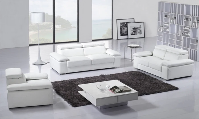 Best Free Shipping Classic 123 Italy Modern Desgin High Back luxury Top Grain Leather sofas living room furniture leather sofas