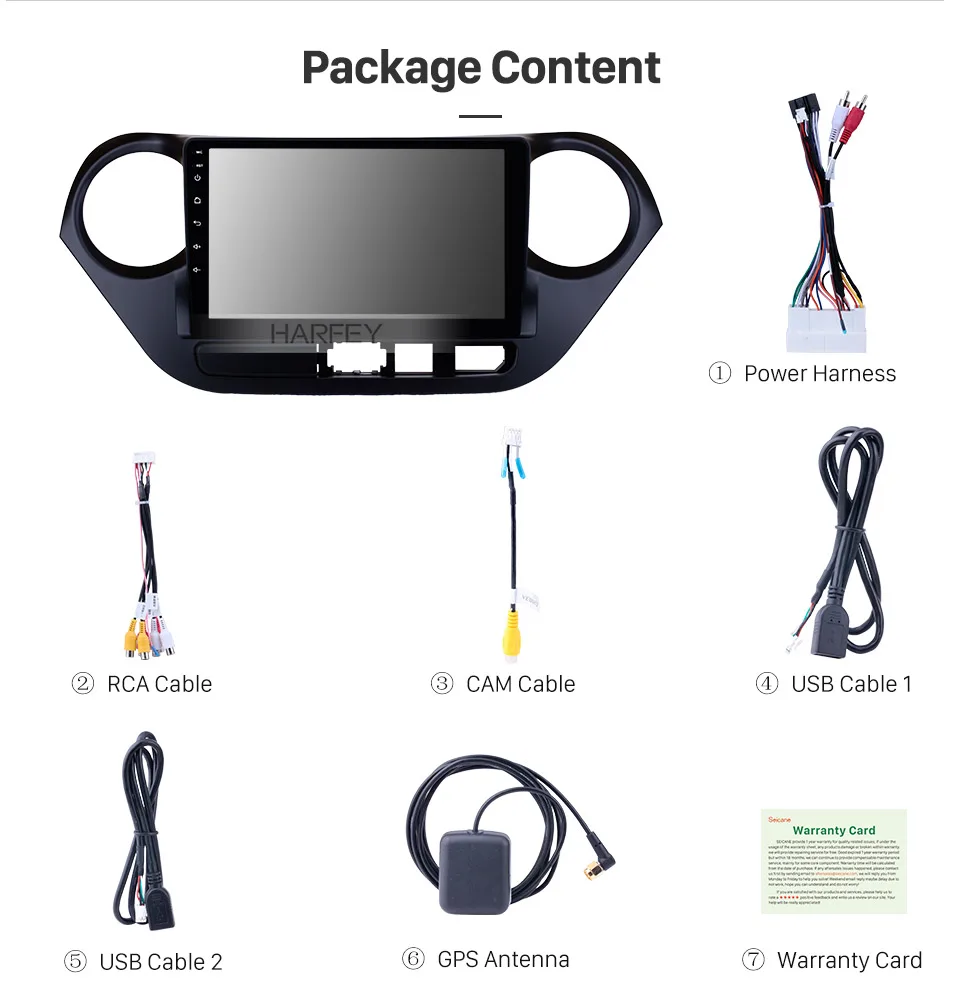 Discount Harfey 2Din GPS Car Autoradio Stereo Android 8.1 HD 9" For HYUNDAI I10 LHD 2013 2014 2015 2016 Wifi Head Unit Multimedia Player 19