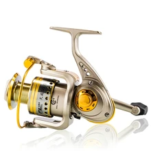 Горячая рыболовные снасти Высокое качество лески колеса 6+ 1BB предварительно загрузка прялка 4,9: 1/5. 5:1 высокое Шестерни соотношение Рыба металла катушка