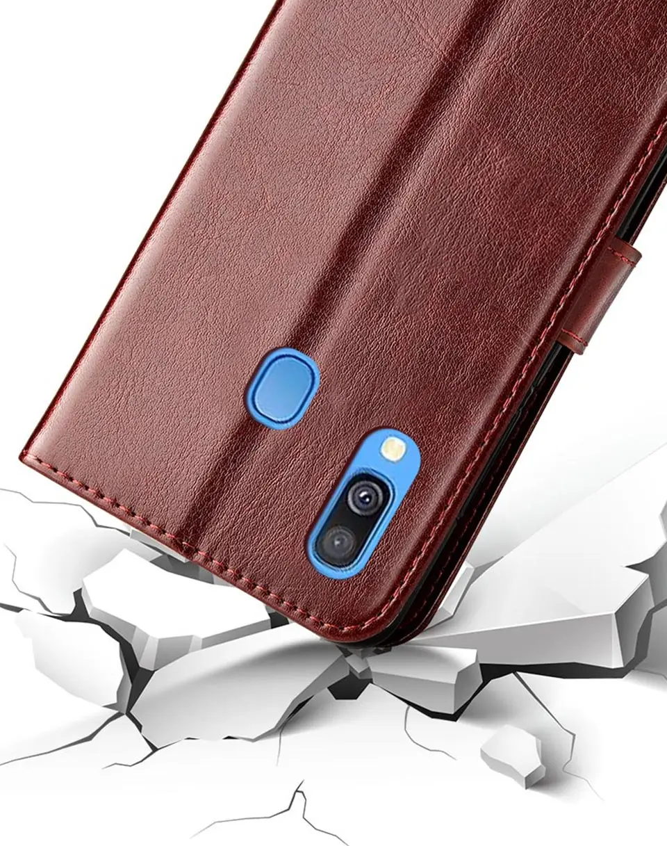 Роскошный кожаный чехол с откидной крышкой для Samsung Galaxy A40 накладка 2019 A 40 A405 A405F SM