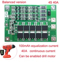 4S 40A 12,8 V 14,4 V 18650 LiFePO4 BMS/литиевая железная плата защиты батареи с выравниванием старта сверла стандарт/баланс