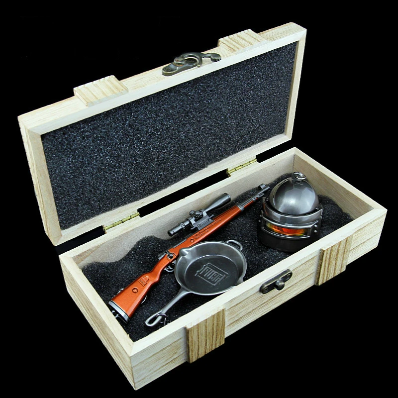 

Airdrop Replenishment 3 Pcs 1/6 Scale Soldier Model PUBG Figure Games Collection Model Toys 98K & AWM & M416 Weapon Box for Boy